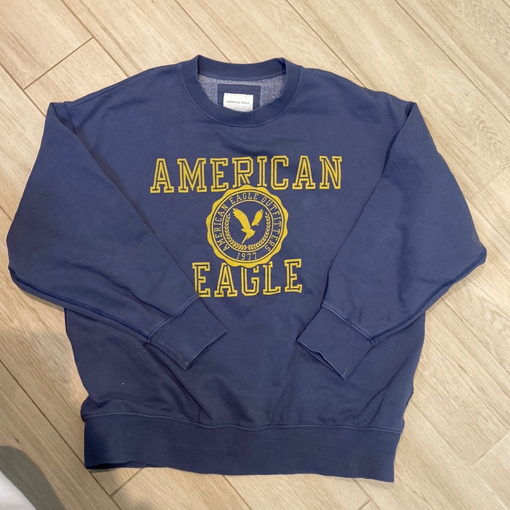 American eagle marine and yellow crewneck size M